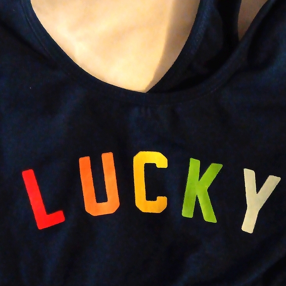Lucky Brand Sports Bra with Rainbow Logo - Picture 3 of 4